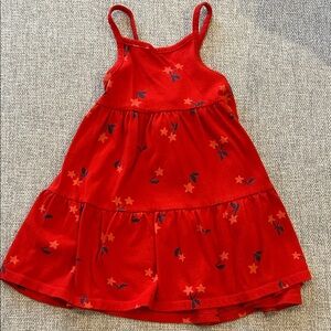 Cat & Jack Red Floral Kids Dress